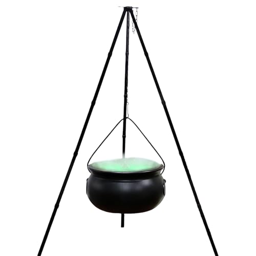 Hexenkessel - Schwarzer Halloween -Topf, Light -up Candy Bucket | Große Vintage -Schüssel mit Stativ für Spukhaus Gartenperson Party Küche Gürtelte Urlaubsveranstaltung oder Trick oder Genuss Hexenkessel - Schwarzer Halloween -Topf, Light -up Candy Bucket | Große Vintage -Schüssel mit Stativ für Spukhaus Gartenperson Party Küche Gürtelte Urlaubsveranstaltung oder Trick oder Genuss von Generic