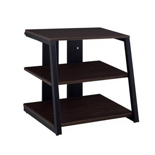 Hi-Fi Regal Holz Möbel Rack Multimedia Offener CD-Player-Ständer, Audio-Video-Regal HiFi Rack aus Holz & Stahl, für Audioanlage Stereoanlagen TV(50 * 50 * 60cm/19.7 * 19.7 * 23.6in) von Generic