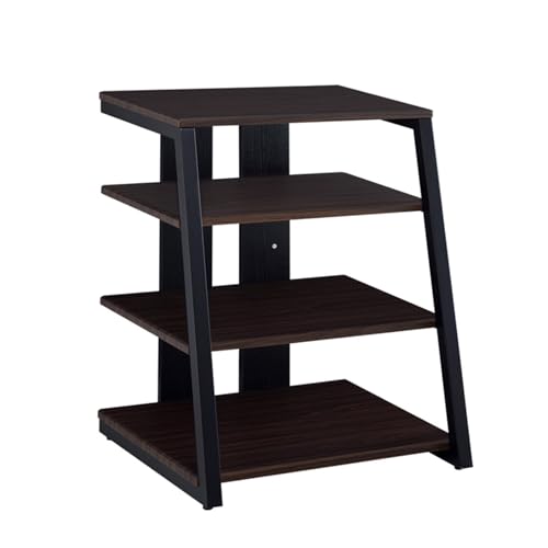 Hi-Fi Regal Holz Möbel Rack Multimedia Offener CD-Player-Ständer, Audio-Video-Regal HiFi Rack aus Holz & Stahl, für Audioanlage Stereoanlagen TV(60 * 50 * 80cm/23.6 * 19.7 * 31.5in) von Generic