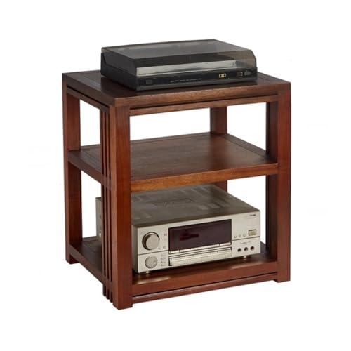 HiFi Rack Audio Regal, HiFi Regal Stereo-Audio-Medienschran, Offener CD-Player-Ständer, for Wohnzimmer Büro Heimkino Beweglicher Video-Rack-Turm(60 * 68cm/23.6 * 26.8in) von Generic