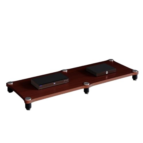 HiFi Rack TV Rack Entertainment-Center, Schallplattenständer für Verstärker Plattenspieler Stereo-Receiver, Offener CD-Player-Ständer für Heimkino Schlafzimmer(Red,10 * 48cm/3.9 * 18.9in) von Generic