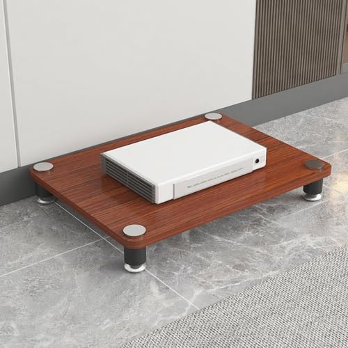 HiFi Regal Stereo-Audio-Medienschrank mit 1/2/3/4 Ebenen HiFi Rack aus Holz & Stahl, Offener CD-Player-Ständer, für Hi-Fi-Anlagen und WLAN-Router(Red,5cm/2in) von Generic