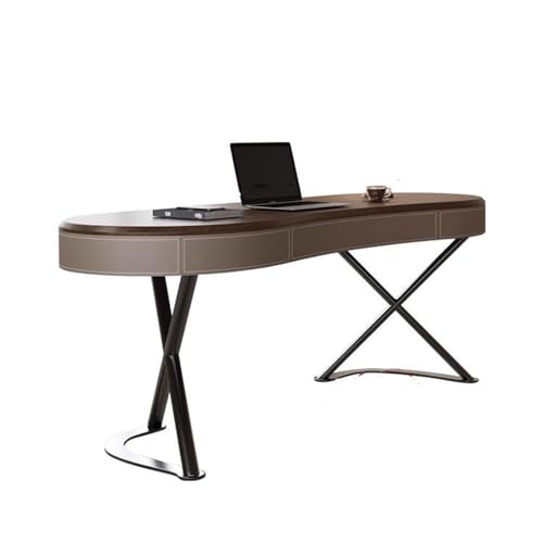 High-End Solid Wood PC Desk Luxury Modern Design Simple Saddle Leather Chair Style Walnut Veneer Ideal for Home Office Study Bedroom Computer Workstation High-End Solid Wood PC Desk Luxury Modern Design Simple Saddle Leather Chair Style Walnut Veneer Ideal for Home Office Study Bedroom Computer Workstation von Generic