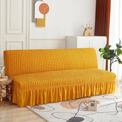 High Stretch Sofa Cover, Universal Elastic Seat Cover, Furniture Protection Suitable for Cats and Dogs, Washable(Dark Yellow,S) von Generic