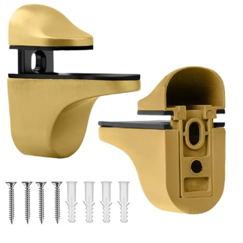 Hochbelastbare Regalträger Aus Glas - 2 Stück Glas Halterungen Klemmträger - Wandmontage Halter Für Arbeitsplatz Wohnbereich Bad Küche Schlafzimmer Wand Hochbelastbare Regalträger Aus Glas - 2 Stück Glas Halterungen Klemmträger - Wandmontage Halter Für Arbeitsplatz Wohnbereich Bad Küche Schlafzimmer Wand von Generic