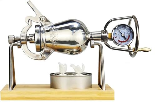 Hochdruck-Popcornmaschine, Altmodischer Chinesischer Popcorn-Popper, Lebensmittelverstärker, Heißluft-Mini-Popcornkanone mit Handkurbel(338ml) von Generic