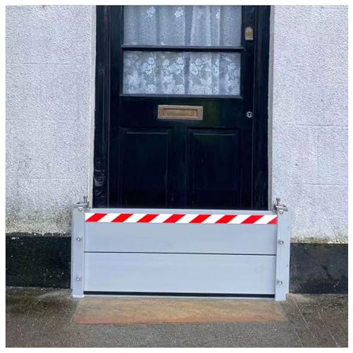 Hochwasserbarrieren Aus Aluminiumlegierung 171–180 Cm Robuste Temporäre Aluminium-Wasserrückhalteplatte Für Garage, Keller, Haustür Und Einfahrt(Inside,176 * 100cm) von Generic