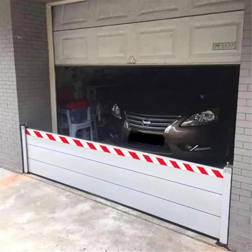 Hochwasserschutz Barriere Aluminium Wiederverwendbare Hochwasserschutzbarriere Abnehmbare Hochwasserschutzplatte Für Türen, Garagen, Veranden, Keller Und Eingangsschwellen(L 130CM,H 80CM) von Generic