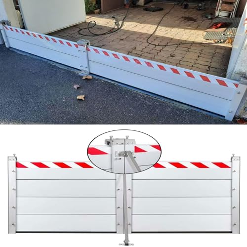 Hochwasserschutz Barriere H 20 40 60 80 100 120 140cm Hochwasserschutz Bei Türen Wiederverwendbare Hochwasserschutzbarriere Für Unterführungen, Fabrik, Garageneinfah(L 400CM,H 120CM) von Generic