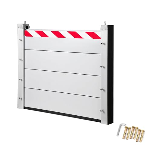 Hochwasserschutz Für Garagentore Abnehmbare Aluminium Hochwasserschutzbarriere Wiederverwendbar Bei Starkem Regen Schnell Reagierende Hochwasserbarriere Bei Stürmen(L 380CM,H 140CM) von Generic