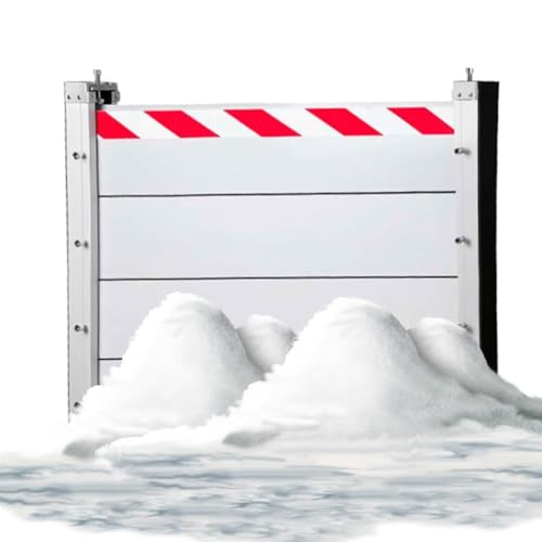 Hochwasserschutzbarriere 90 Cm Robuste Aluminium-Leitwand Mit Reflektierendem Warnstreifen Abnehmbare Wasserrückhalteplatte(Inside,90 * 40cm) von Generic
