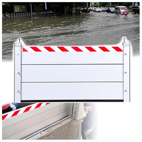 Hochwasserschutzbarriere Aus Aluminium 101–110 Cm Robuste Überschwemmungsschutzblende Abnehmbare Und Wiederverwendbare Wasserrückhalteplatte(Outside,110 * 20cm) von Generic