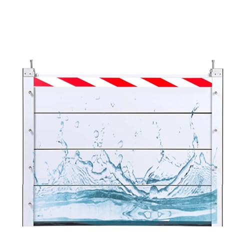 Hochwasserschutzbarriere Aus Aluminium 241–250 Cm Robust Modulares Design Wasserrückhalteplatte Für Haus, Lager Und Garage(Outside,246 * 60cm) von Generic