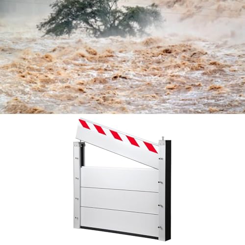 Hochwasserschutzplatte Aus Aluminiumlegierung 123 Cm Schlagregenbeständig Geeignet Für Garage, Keller, Haustür Und Einfahrt(Outside,123 * 100cm) von Generic