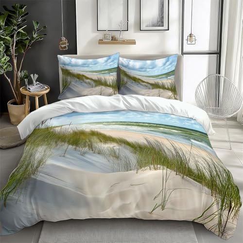 Licht Bedruckter Bettbezug, 135 x 200 cm Wendbares Bettwäsche-Set für Erwachsene mit Reißverschluss, Grasdünen Naturszene Sanfte Landschaft Home-Decor Mikrofaser-Bettbezug für Jungen und Mädchen Licht Bedruckter Bettbezug, 135 x 200 cm Wendbares Bettwäsche-Set für Erwachsene mit Reißverschluss, Grasdünen Naturszene Sanfte Landschaft Home-Decor Mikrofaser-Bettbezug für Jungen und Mädchen von Generic