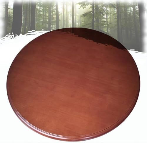 Hölzernes Drehteller-tablett 24 28 32 36 40-Zoll-tischplatte Drehbares Serviertablett Home Kitchen Tischplatten-Organizer Lazy Susan Servierplatte 360 ° Schwenkbar, Reddish-Brown, 80cm/32inch von Generic