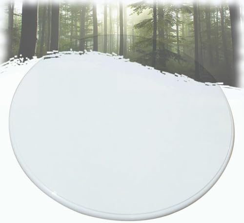Hölzernes Drehteller-tablett 24 28 32 36 40-Zoll-tischplatte Drehbares Serviertablett Home Kitchen Tischplatten-Organizer Lazy Susan Servierplatte 360 ° Schwenkbar, White, 100cm/40inch von Generic