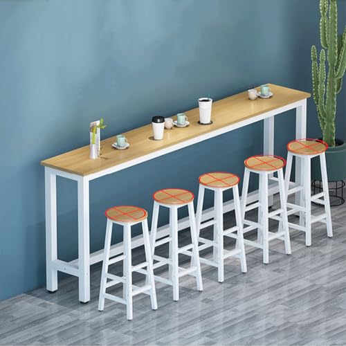 Hohe Tisch Frühstück Bar Tisch für Home Restaurant Heizkörper Tisch Outdoor Bartisch (Licht Nussbaum 2 180 * 30 * 100CM) von Generic