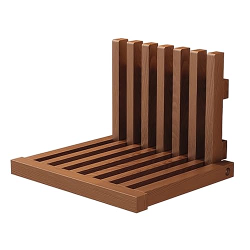 Holz-Hängeschrank Nachttisch Zusammenklappbar Moderner Nachttisch for das Schlafzimmer Wandmontage for kleine Räume/platzsparend(Brown) von Generic