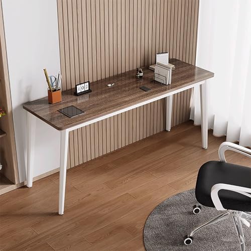 Holz-Schreibtisch moderner Bürotisch Schminktisch & Schreibtisch Kombi Metallbeine einfach zu montieren for Homeoffice und Gaming(3,160x60cm/63x24in) von Generic