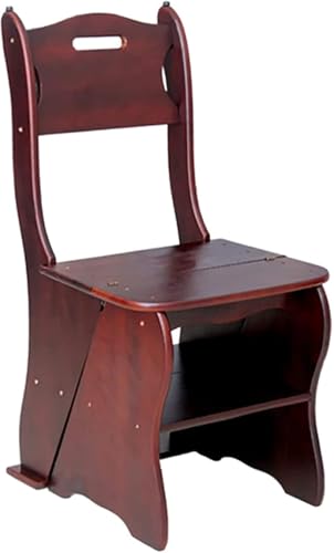 Holz Stufenleiter Stuhl Bibliothek Leiter Stuhl Küche Büro Verwendung 4 Stufen Hocker Kreativ Transformierendes Pflanzenständer Aufbewahrungsregal, Brown Holz Stufenleiter Stuhl Bibliothek Leiter Stuhl Küche Büro Verwendung 4 Stufen Hocker Kreativ Transformierendes Pflanzenständer Aufbewahrungsregal, Brown von Generic