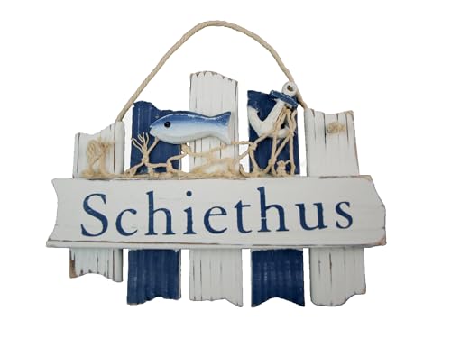 Holz Türschild Schiethus Netz Fisch Anker 18x13cm maritime Bad Deko Schild Holz Türschild Schiethus Netz Fisch Anker 18x13cm maritime Bad Deko Schild von Generic