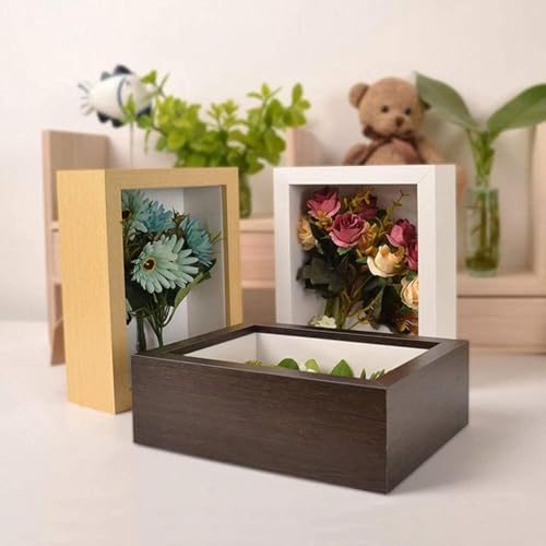 Holz Vitrine Shadow Box Rahmen Hochzeit Blumenstrauß Memorabilia Medaillen Auszeichnungen Fotos Memory Box, Brown, 6 inches von Generic