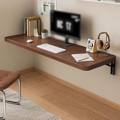 Holz Wandtisch Klappbar -Klapptisch Platzsparend Zur Wandmontage - Küchentisch Esstisch Bistrotisch Buffettisch Hängetisch Computertisch Schwebend Schwimmend(80 * 40cm) von Generic