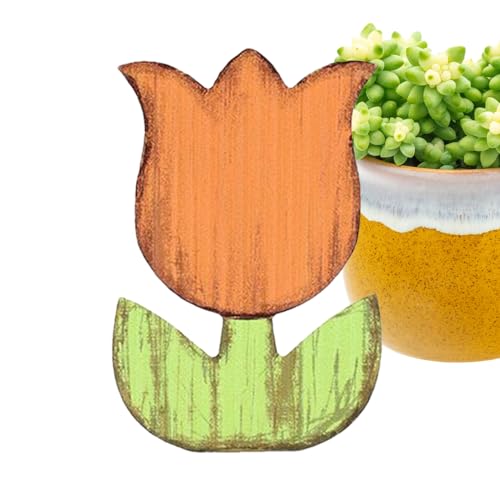 Holzblumen - Blumen Tischschilder aus Holz | Rustikale Blumen Deko Tischdekoration Mehrstöckige Tabletts Für Und Tischdekoren von Generic