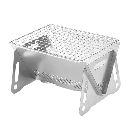 Holzkohlegrill – Faltbarer Outdoor-Kocher, faltbares Netzregal | Tragbarer für Camping, Picknickbrenner, Grillbrenner für Gartenfeuer Holzkohlegrill – Faltbarer Outdoor-Kocher, faltbares Netzregal | Tragbarer für Camping, Picknickbrenner, Grillbrenner für Gartenfeuer von Generic