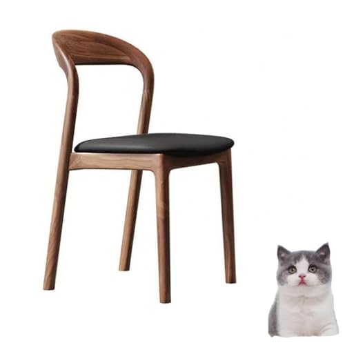 Holzstuhl für Esszimmer Ergonomisch gebogenes Rückendesign für Home Kitchen Office Schwarz 81 * 43 * 46cm Holzstuhl für Esszimmer Ergonomisch gebogenes Rückendesign für Home Kitchen Office Schwarz 81 * 43 * 46cm von Generic