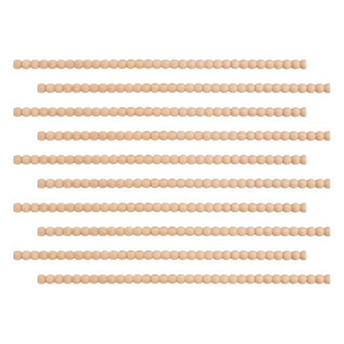 Holzverkleidungsform Dekorativ - Halbkreisförmige Holzperlenform, Halbe Hölzerne Perlenverkleidung | Breite Reichweite 10 Stück Unvollendeter 3D -Perlenholz -Holzverkleidung, Unvollendete Hölzerne Hal von Generic