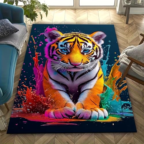 Home Area Rug Tiger 3D Tier Wohnzimmer Teppich Kinderteppich Weiche rutschfeste Waschbare Fußmatte Spielmatte - Anti-Ermüdungs-Teppiche Für Den Innenbereich – Pflegeleicht 160 X 230 cm -549L289W Home Area Rug Tiger 3D Tier Wohnzimmer Teppich Kinderteppich Weiche rutschfeste Waschbare Fußmatte Spielmatte - Anti-Ermüdungs-Teppiche Für Den Innenbereich – Pflegeleicht 160 X 230 cm -549L289W von Generic