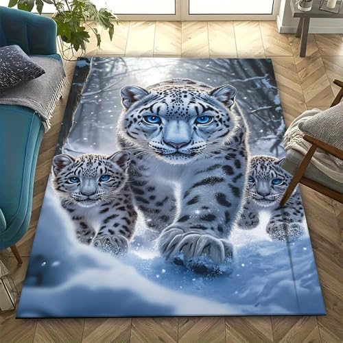 Home Area Rug Tiger 3D Tier Wohnzimmer Teppich Kinderteppich Weiche rutschfeste Waschbare Fußmatte Spielmatte - Anti-Ermüdungs-Teppiche Für Den Innenbereich – Pflegeleicht 200 X 300 cm -089I758J von Generic