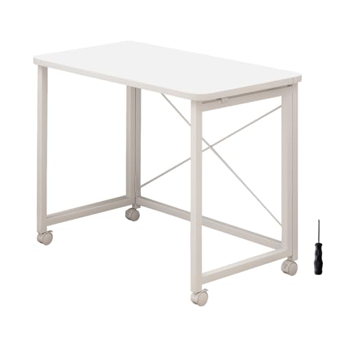 Home Faltbarer Tisch 60x40cm Mobiler Klappbarer Esstisch Platzsparend for Zuhause Arbeit oder Freizeit Einsatz von Generic