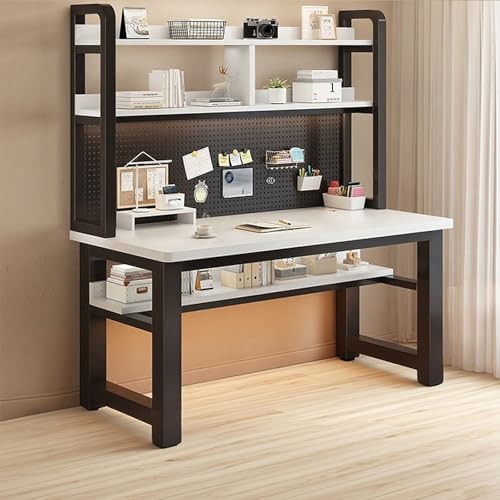 Home Office Schreibtische Stabiler PC Tisch for Gaming Industrieller Schreibtisch Mit Ablagefächern Computertisch Arbeitsplatz for Heimbüro Homeoffice(B2,39.5" L x 19.7" W(100x50cm)) von Generic