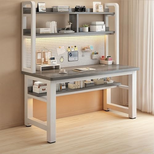 Home Office Schreibtische Stabiler PC Tisch for Gaming Industrieller Schreibtisch Mit Ablagefächern Computertisch Arbeitsplatz for Heimbüro Homeoffice(D1,31.5" L x 23.6" W(80x60cm)) von Generic