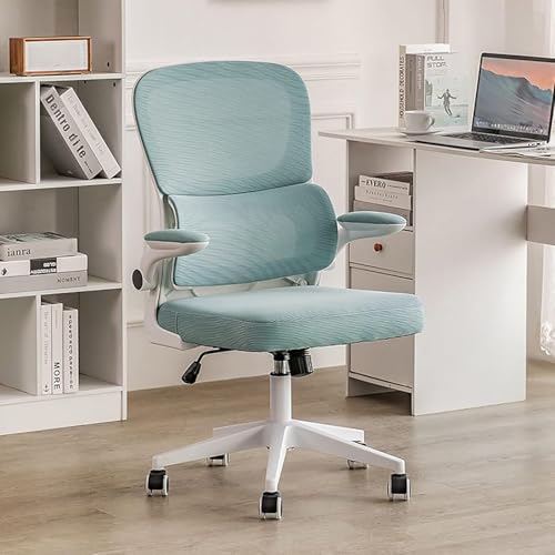 Home Office Stuhl mit Rädern und Rückenunterstützung, Mesh High Back Desk Chairs Ergonomic Executive Computer Stuhl mit einstellbaren Waffen, Niederlassung Gaming -Task -Stuhl für Erwachsene von Generic