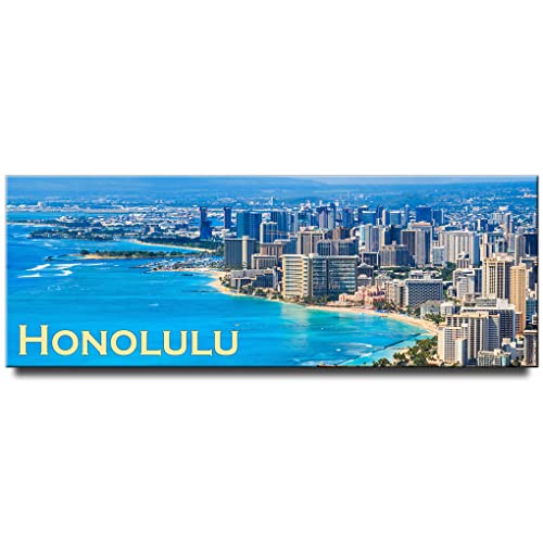 Honolulu Panorama-Kühlschrankmagnet Aloha Hawaii Reise Souvenir Waikiki Strand Oahu von Generic