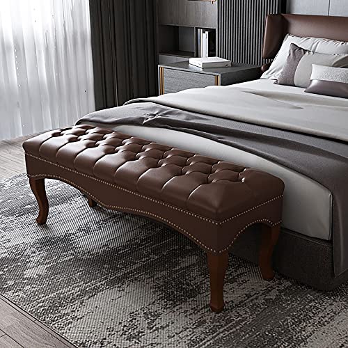 Hopeful Hochwertige Faxu Leder Bettbank Für Schlafzimmer, Gepolsterter Sitz Für Sofa Mit Massivholzbeinen, Moderner Multifunktionaler Hocker - Weiß 60x40x45cm Hopeful Hochwertige Faxu Leder Bettbank Für Schlafzimmer, Gepolsterter Sitz Für Sofa Mit Massivholzbeinen, Moderner Multifunktionaler Hocker - Weiß 60x40x45cm von Generic