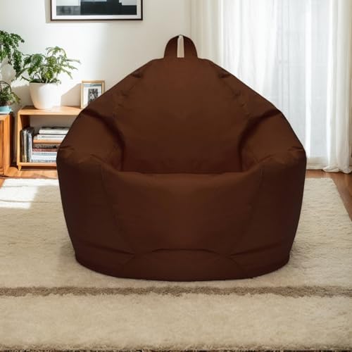 Hülle Für Sitzsack Samt Waschbar Weich Dick Ohne Füllmaterial Reißverschluss Dehnbar Sitzsack Erwachsene Kinder Wohnzimmer Büro Terrasse Gaming Stuhl,G,70 * 80 cm von Generic