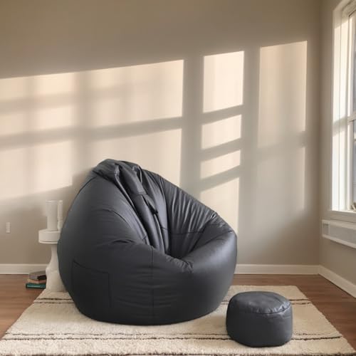 Hülle Für Sitzsack Velours Ohne Füllung Waschbar Modern Für Erwachsene Leseecke Gaming Riesen Pouf Für Erwachsene Einfach Abnehmbar,J,100 * 110cm von Generic