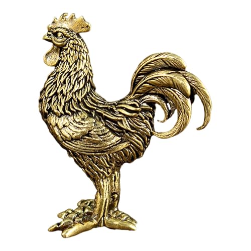Huhnförmige Tee Haustier Messing Figurine Tabletop Statue Ornament für Haushalt Zimmer, Hahnform Huhnförmige Tee Haustier Messing Figurine Tabletop Statue Ornament für Haushalt Zimmer, Hahnform von HuadaXtai
