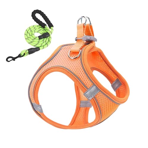 Hundegeschirr Und Leinen - Reflektierendes Anti-Würge-Pet-Vest-Geschirr,Anpassbare Weste Für Autofahren Nachtspaziergänge Wanderungen Training Hundegeschirr Und Leinen - Reflektierendes Anti-Würge-Pet-Vest-Geschirr,Anpassbare Weste Für Autofahren Nachtspaziergänge Wanderungen Training von Generic