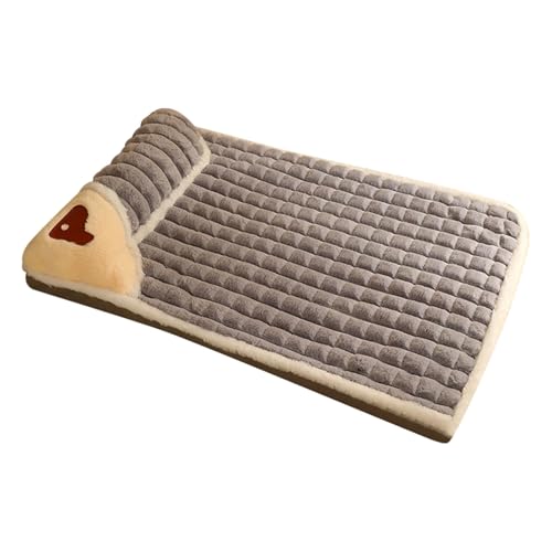 Hundekissen aus Kunststoff, geeignet für kleine und mittelgroße Hunde, waschbar, hoher Rand, Abnehmbarer Stift, warme Schlafunterlage für Haustiere, abnehmbar und waschbar Jng179 (Grey, 50x35x5cm) von Generic