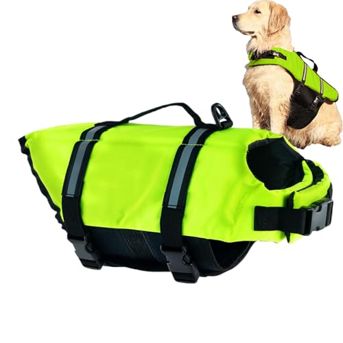 Hundeschwimmweste,Hochsichtbarkeit Hunderettungsweste für Bootfahren - Hundezubehör Mit Griffen Für Alle Grössen Pool See Kajak von Generic