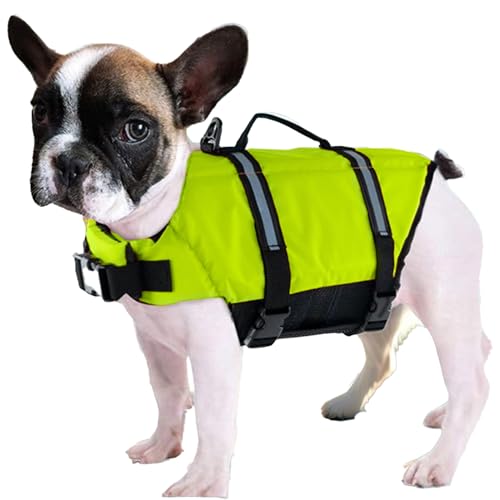 Hundeschwimmweste - Reflektierende Schwimmweste Mit Tragkraft Für Hunde - Hundezubehör Mit Griffen Für Alle Grössen Pool See Kajak von Generic