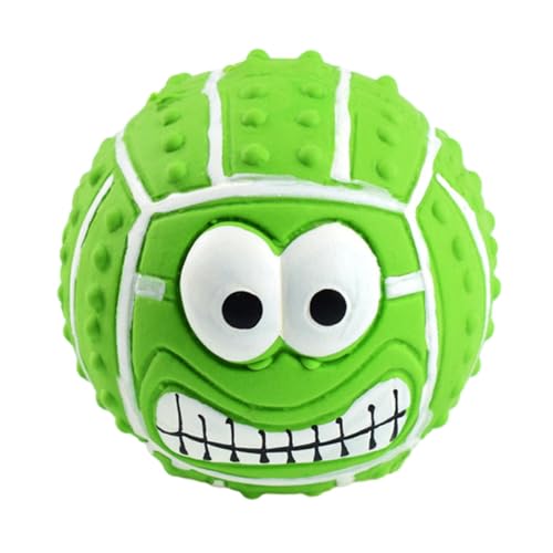 Hundespielzeug Ball Hundespielzeug mit Latex Quietscher Hundebälle mit Quietschen | Quietschende Bälle | Bälle mit quietschendem Gesicht, lustig, bissfest, hüpfend für Tagkatzen von Generic