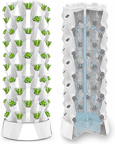 Hydroponik-Anbausystem, Hydroponik-Anbau-Kits Vertikales Hydroponik-Indoor-Anbausystem |Hydroponic Tower Grow Sys Kit mehrschichtig für den Anbau von Kräutern, Obst, Gemüse, Kräutergarten Ge von Generic