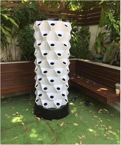 Hydroponik Anbausystem, Hydroponik Anbau Sys Hydroponik Grow Sys Aeroponik Anbau Ananas Turm für Indoor Garten Kunststoff Gewächshaus Erdlose Pflanzung Indoor Garten von Generic
